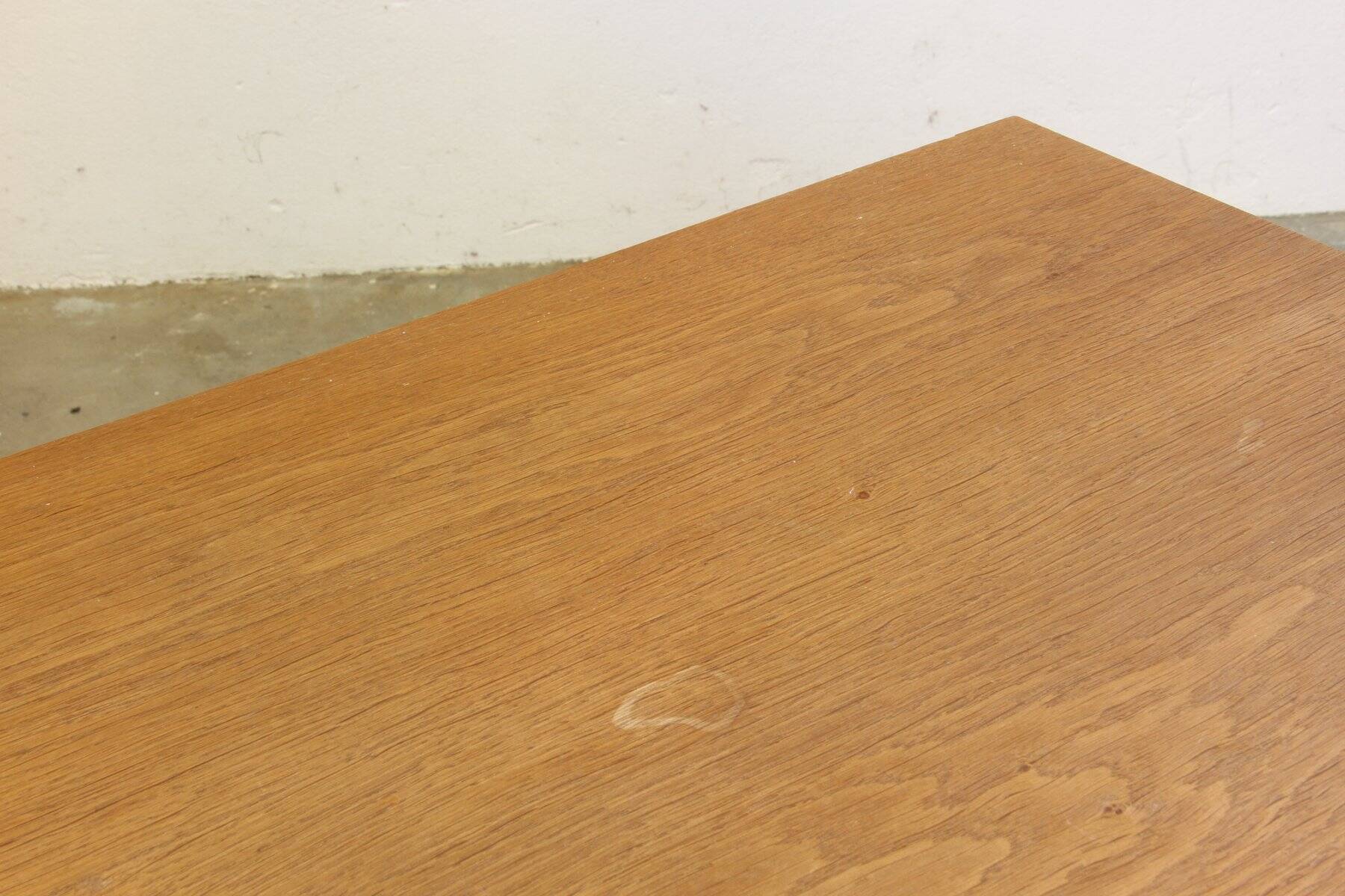 Vintage low sideboard in oak by Henning Kjærnulf, 1960s
