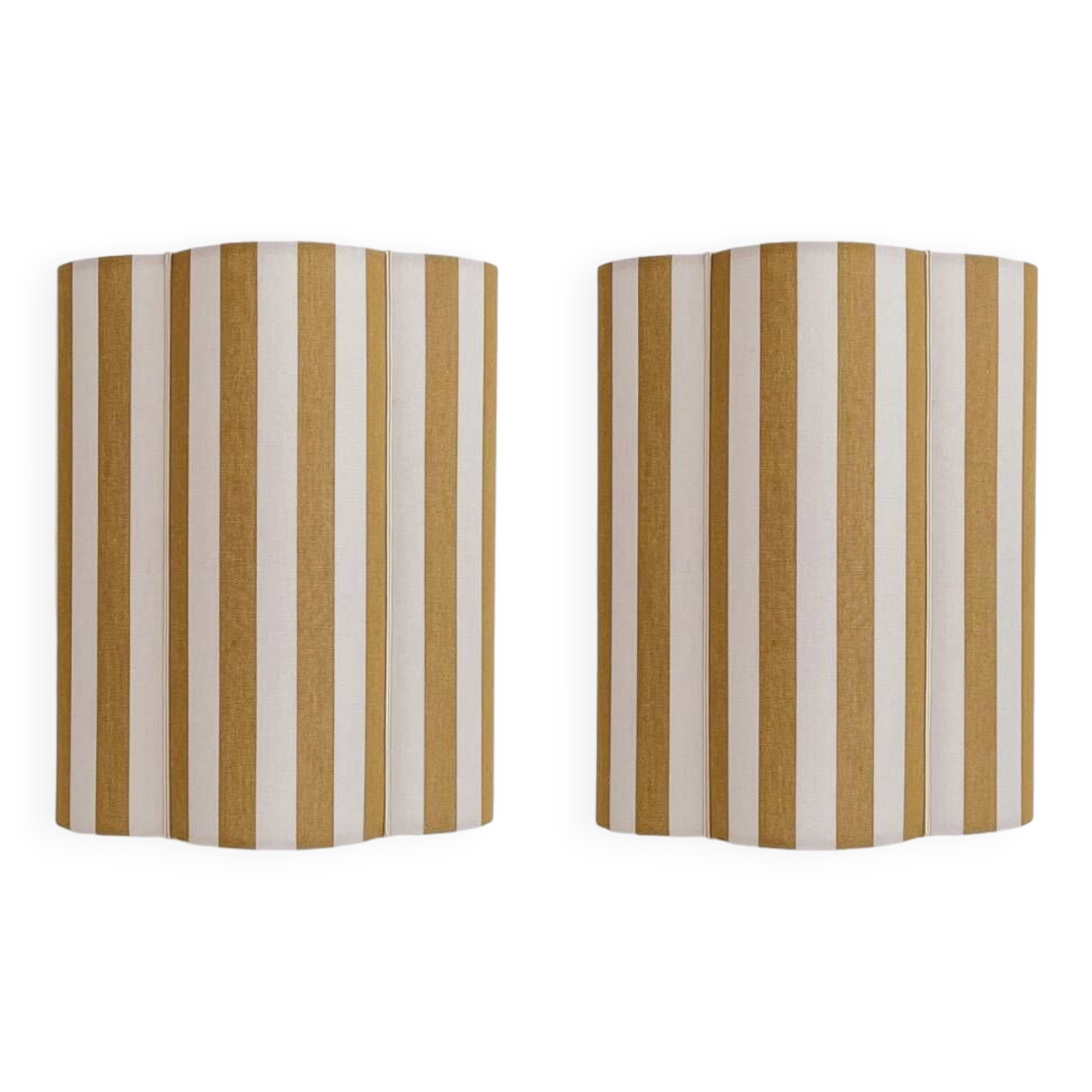 Pair of fabric wall lights