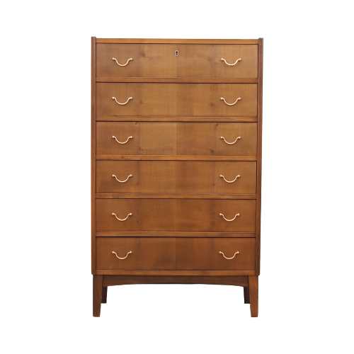 Walnut chest of drawers, Danish design, 60s, made in Denmark