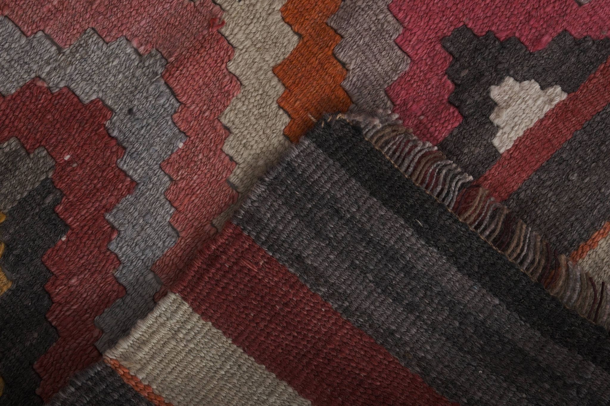 Tapis vintage turc de oushak tissé à la main 78x365 cm