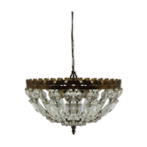 Chandelier pendants round glass ceiling