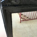 Miroir ancien peint en noir, 143x82 cm
