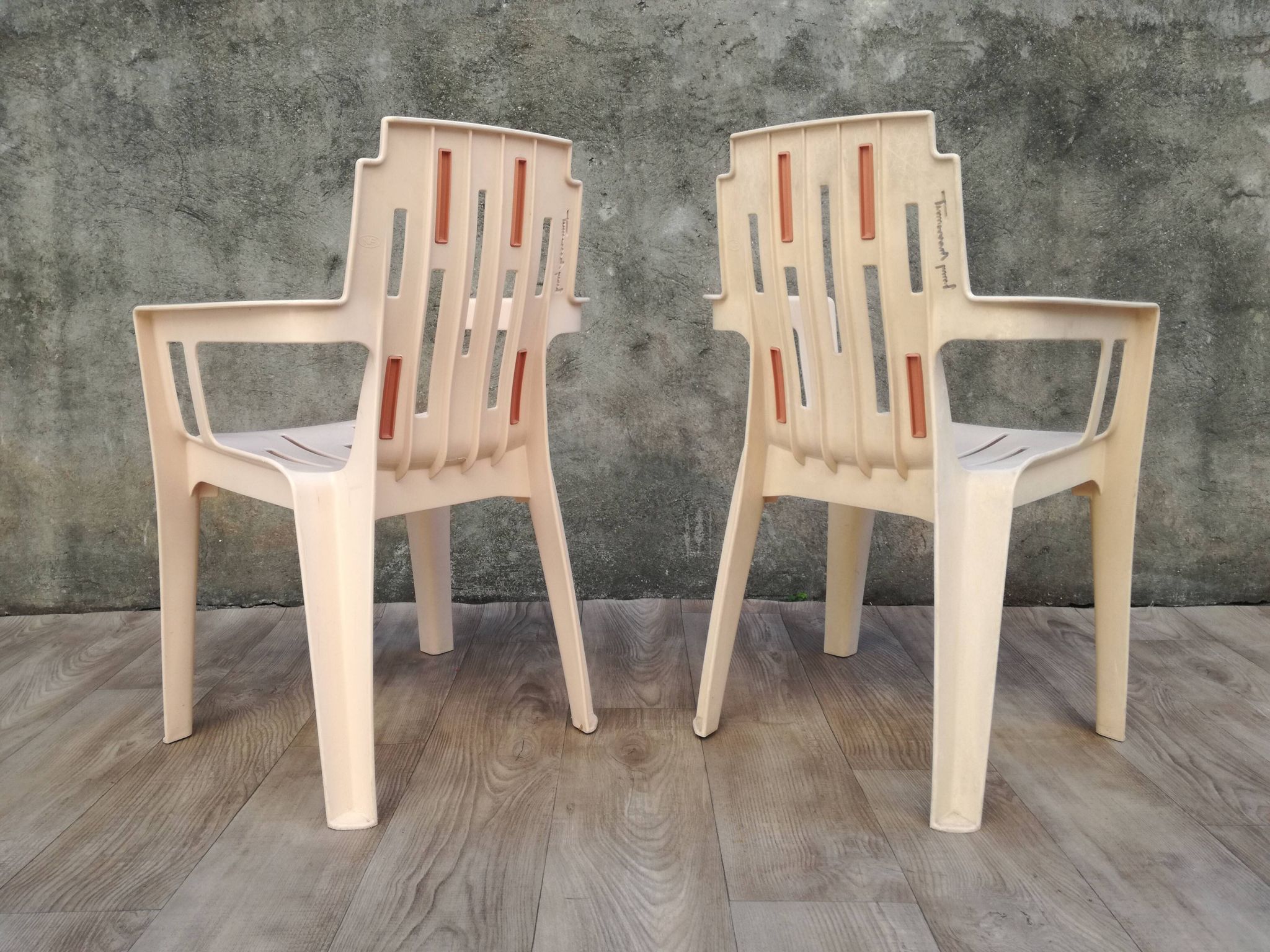 Pair of garden chairs by Pierre Paulin for Henry Massonnet, 1960s