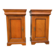 Pair of vintage bedside tables in solid cherry wood – Louis-Philippe style