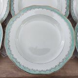 Lot de 12 assiettes creuses en faïence Longwy France modèle Trianon