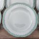 Set of 12 Longwy France earthenware soup plates, Trianon model