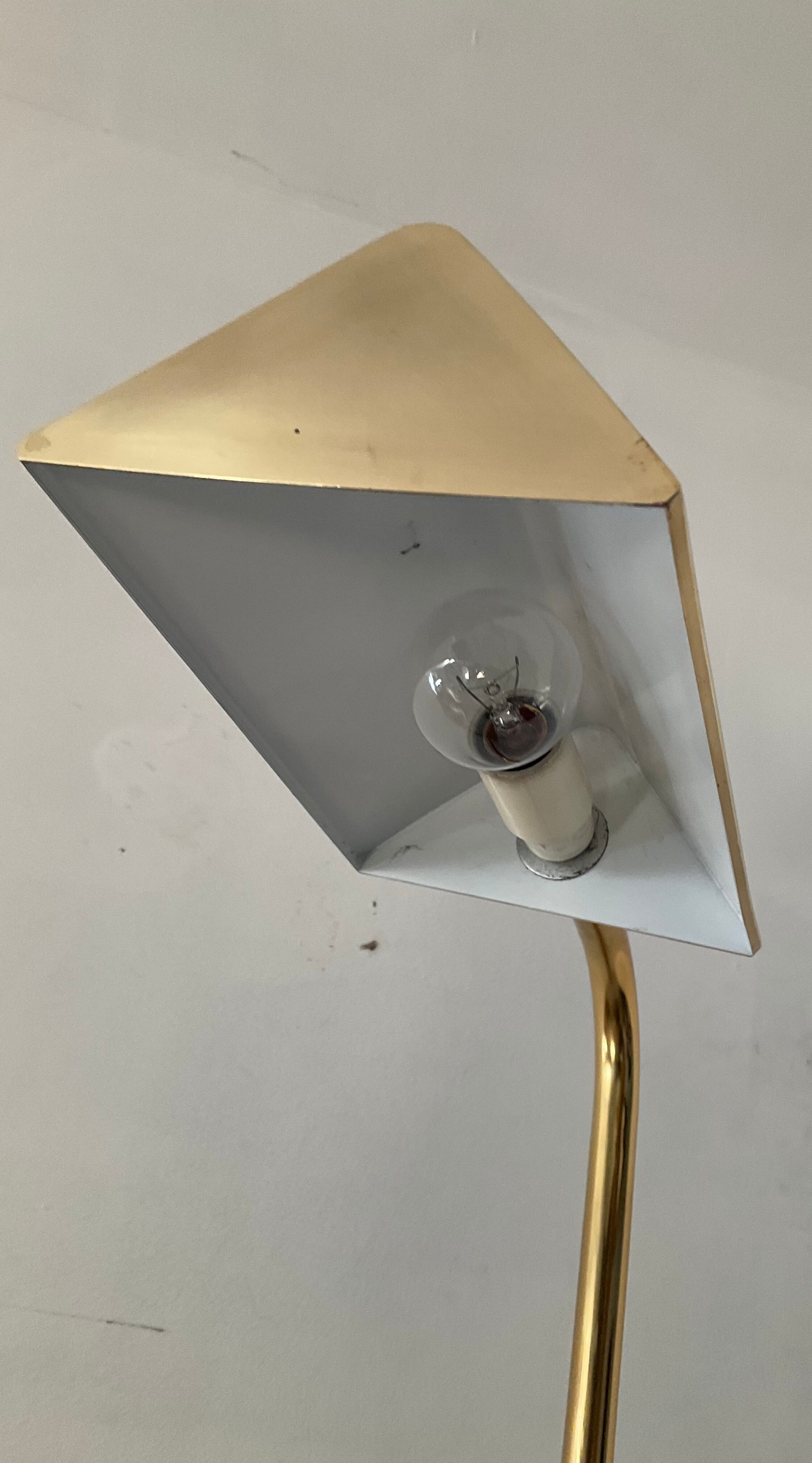 Floor lamp reader of the 70s in brass