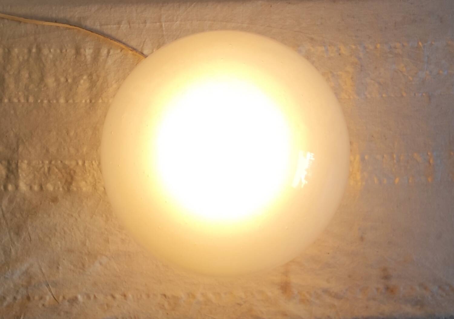 Bauhaus style ceiling light in blown glass - mid 20th century