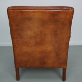 Vintage Dutch Cognac Colored Leather Club Chair