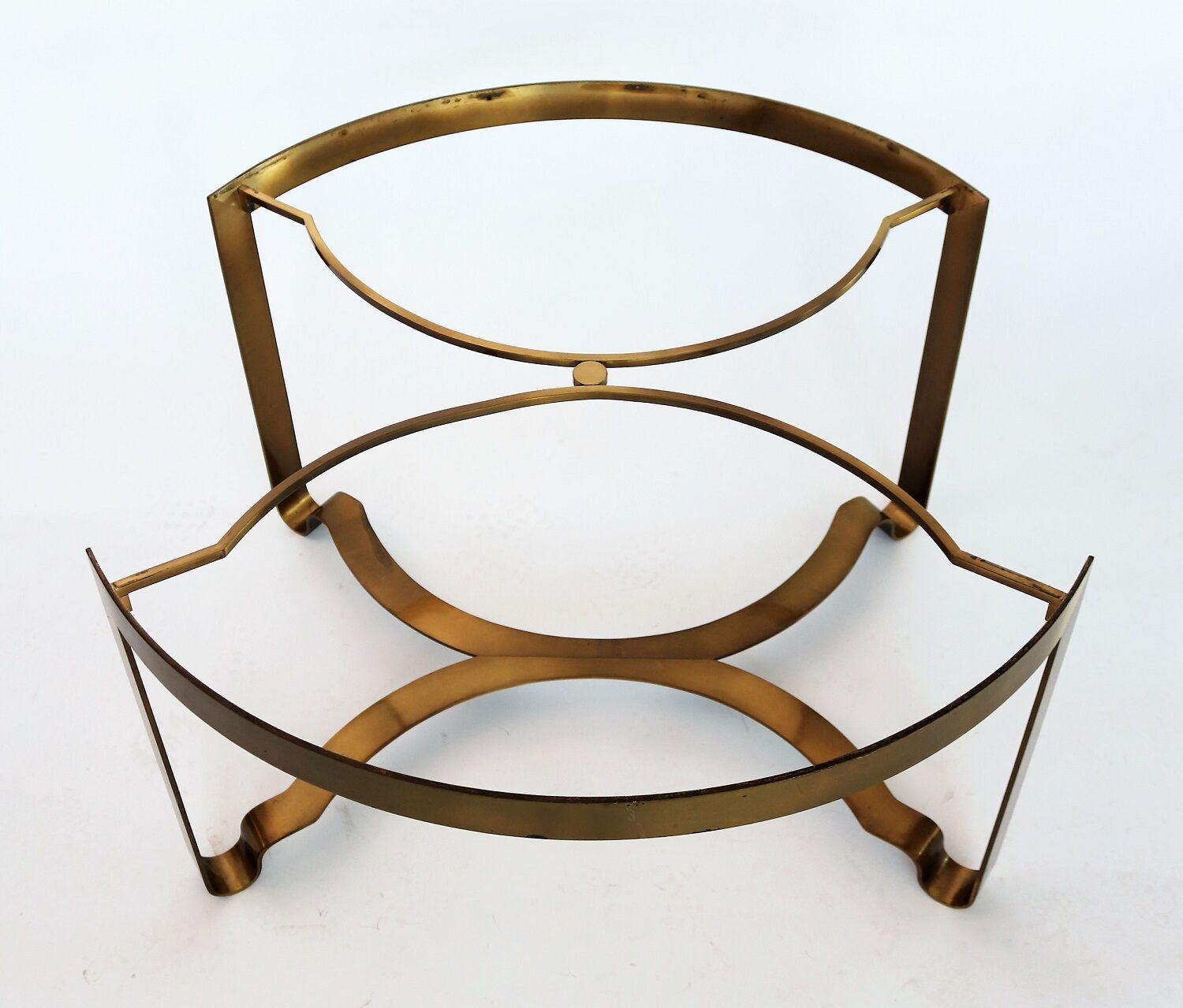 Italian mid-century brass and travertine marble coffee table, 1970