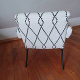 Fauteuil années 50, retapissé