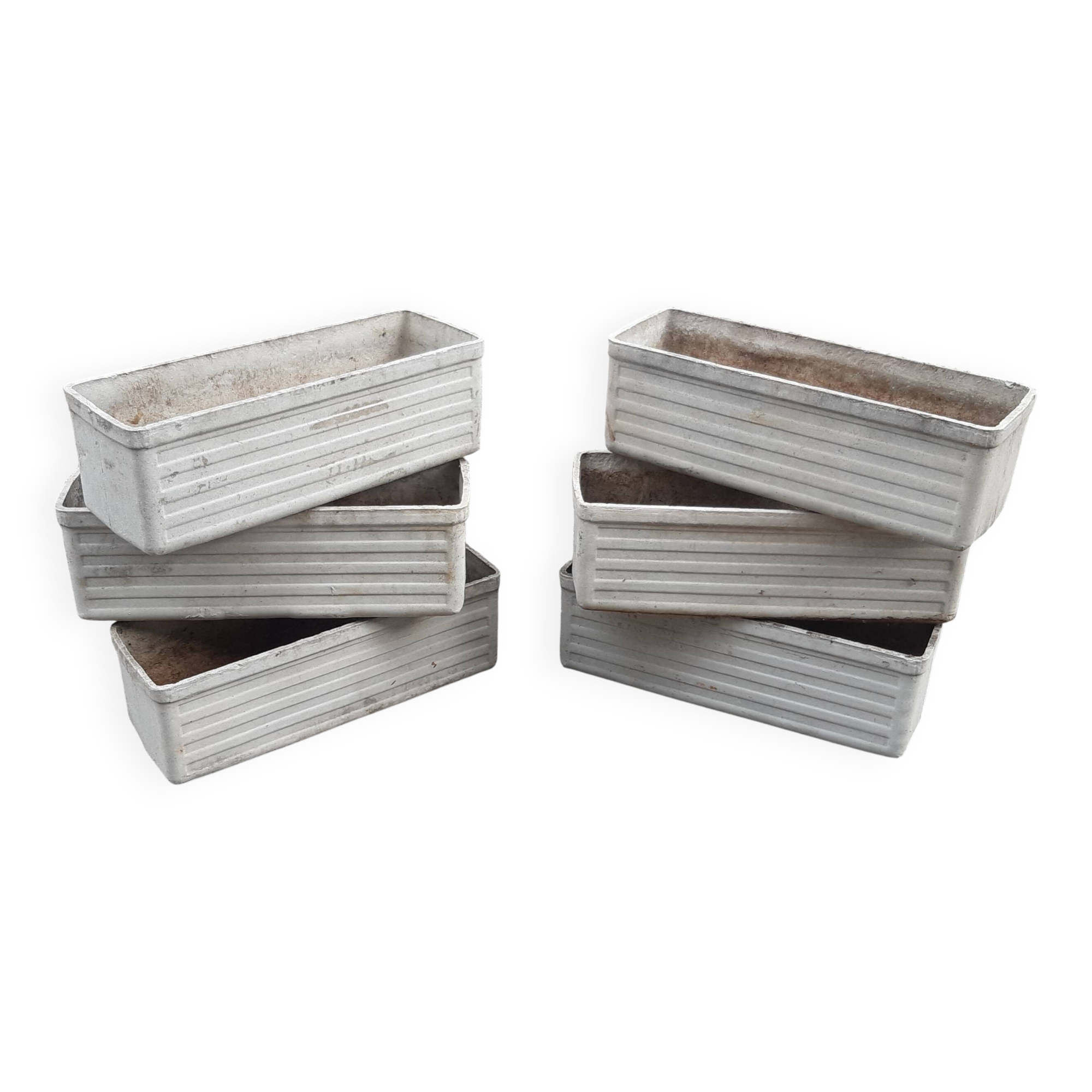 Set of 6 modernist planters
