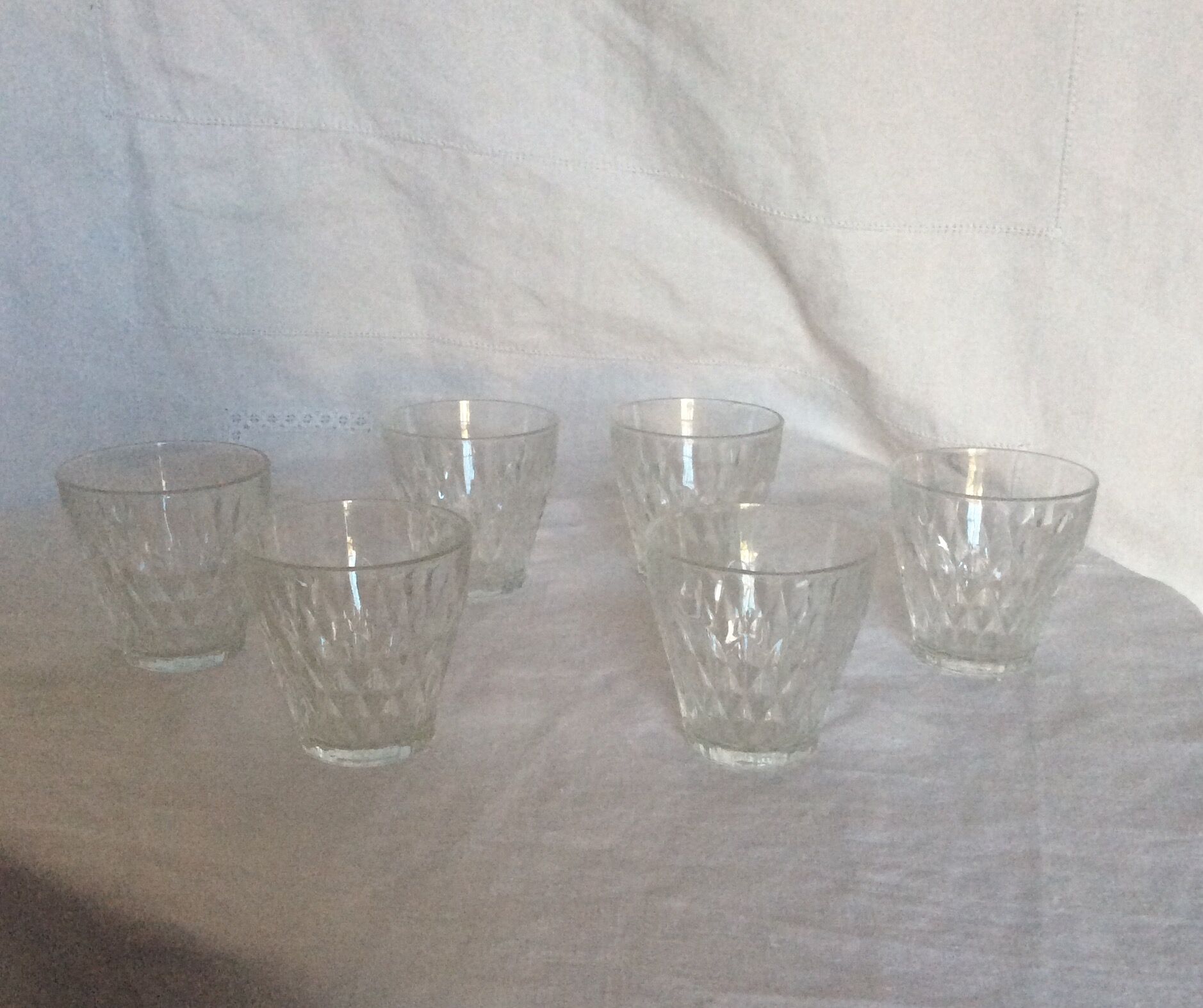 Vintage faceted glass