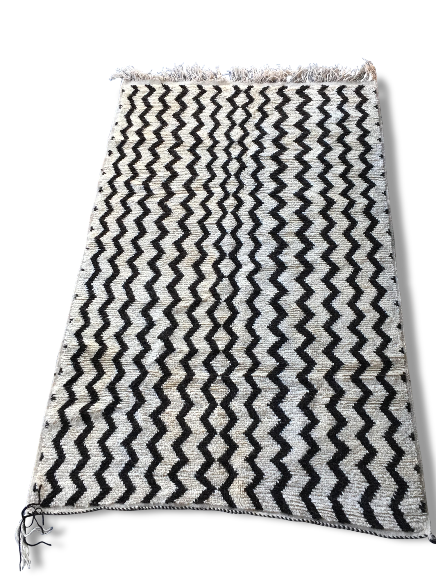 Carpet taznakht black and white, 200 x 125