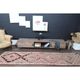 1970s Turkish Oushak Handmade Wool Cotton Pink Runner Rug 93x358