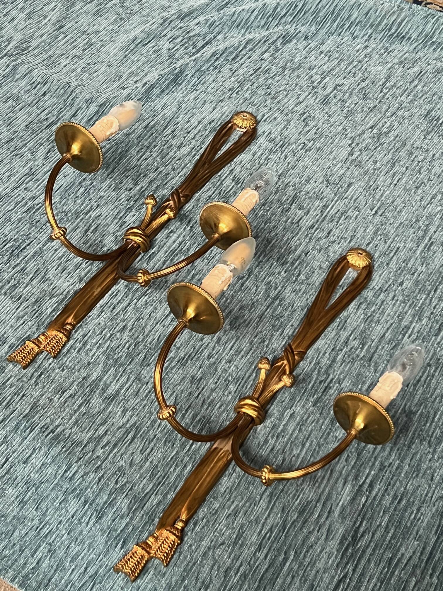 Pair of Louis XV style wall lights.