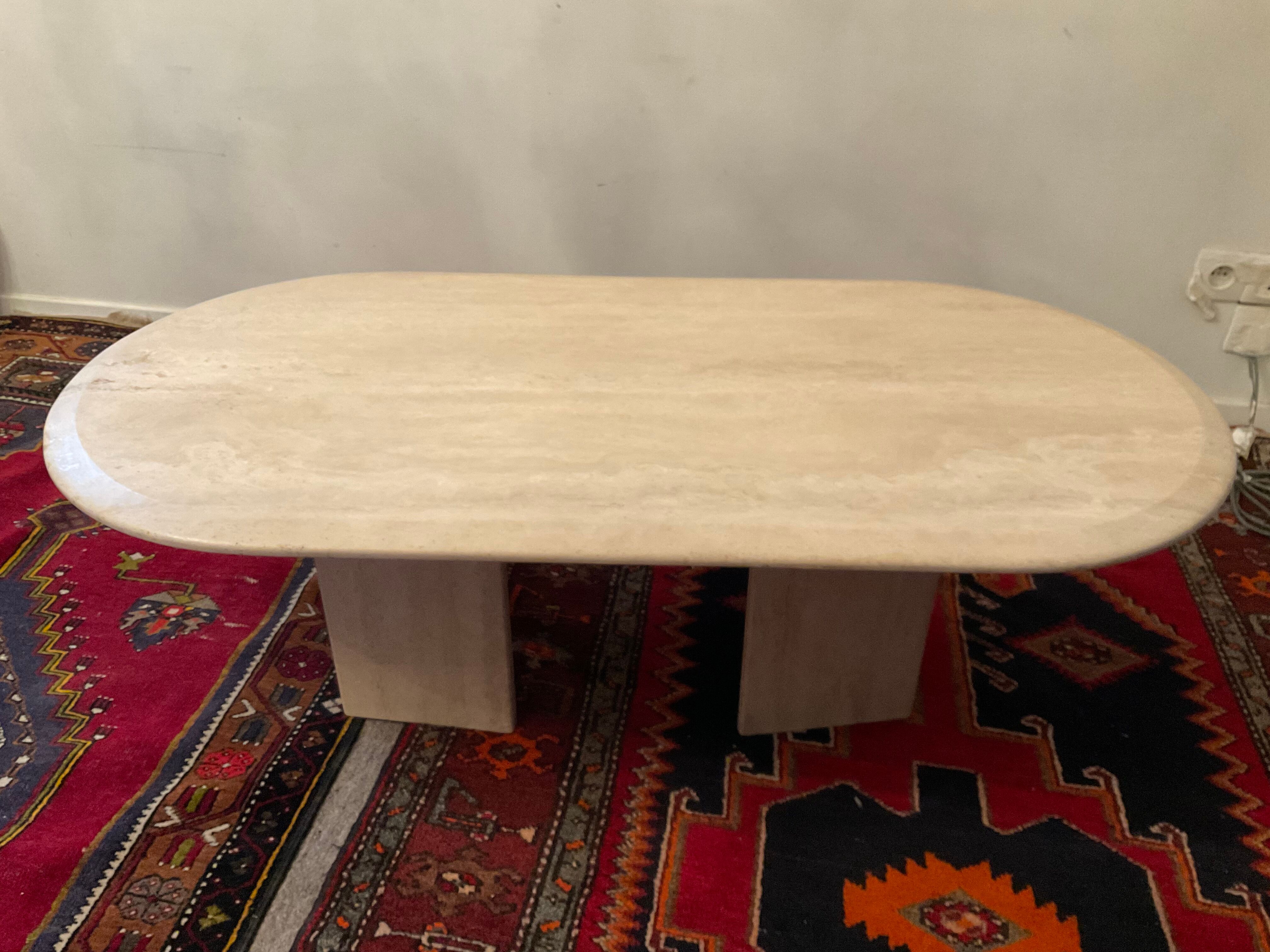 Travertine coffee table from the 70s-80s