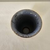 Blue ceramic vase signed (Signature to be identified) Height 12cm