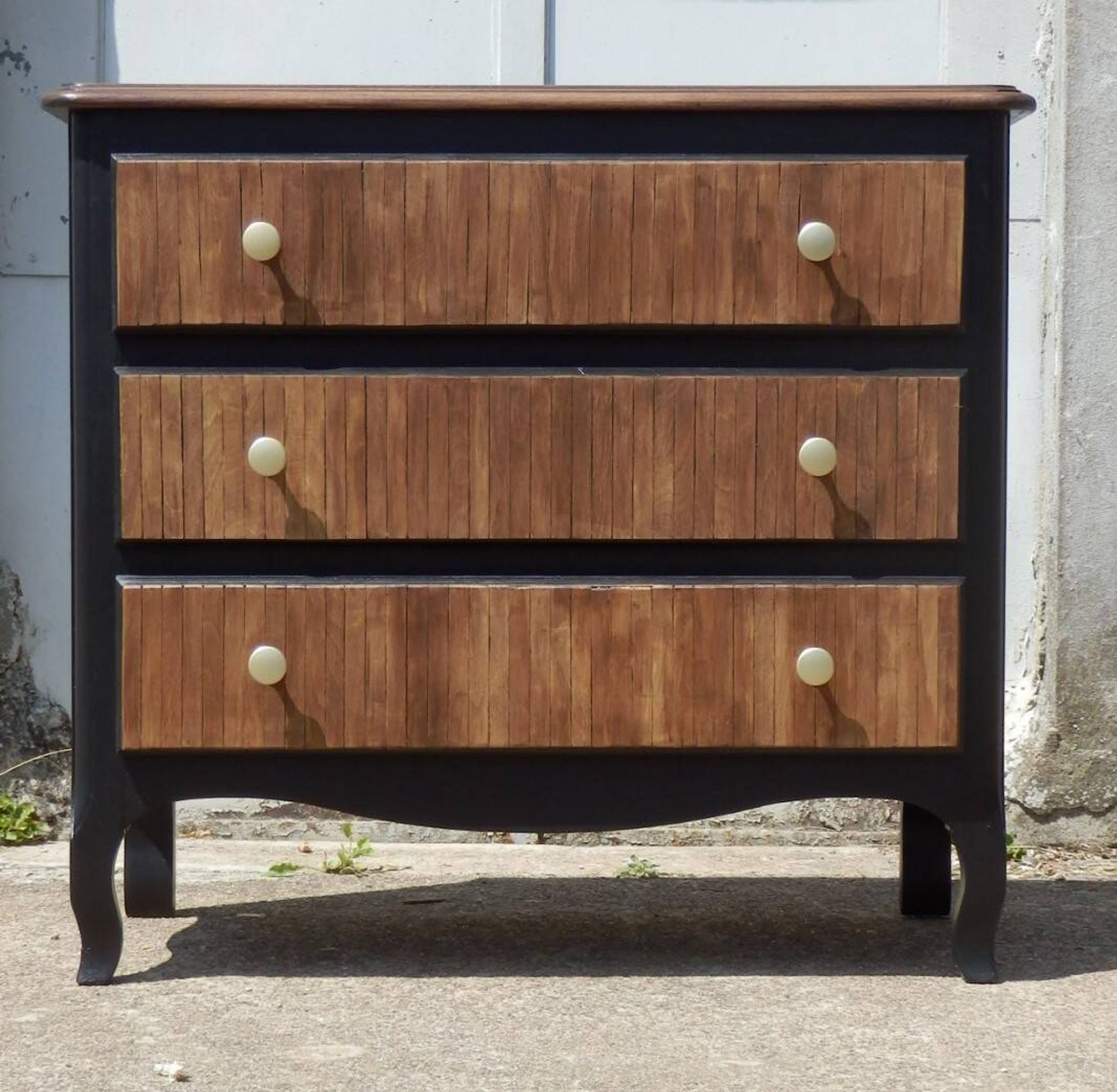 Wenge black chest of drawers