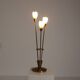 Brushed Brass and Glass Table Lamp Germany 1970s