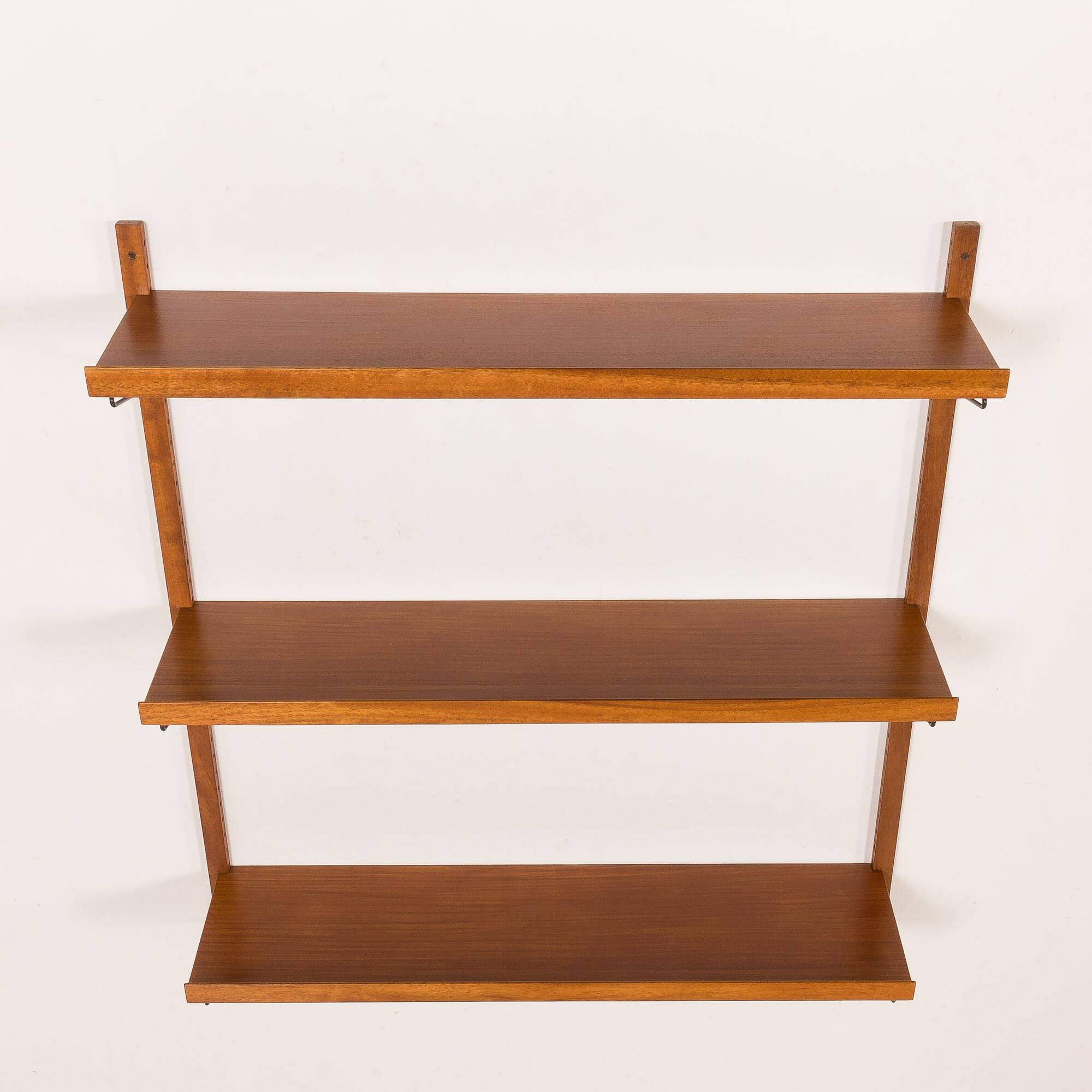 Mid century teak shelving unit, set of 3  extra wide shelves, Denmark 1970s