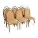 Six chaises italiennes en métal doré