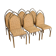 Six chaises italiennes en métal doré