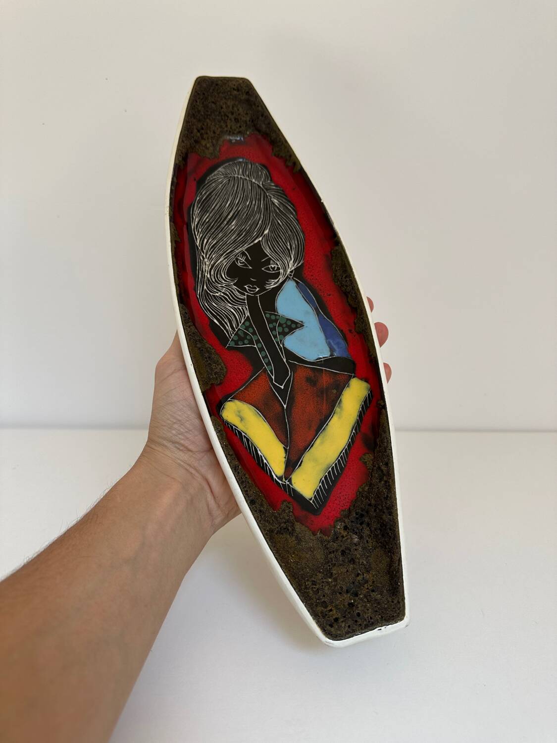 Vintage Italian ceramic pocket tray