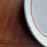 Set of 6 old orange flower dessert plates - Longchamp