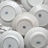 6 mismatched Saint Amand ironstone flat plates