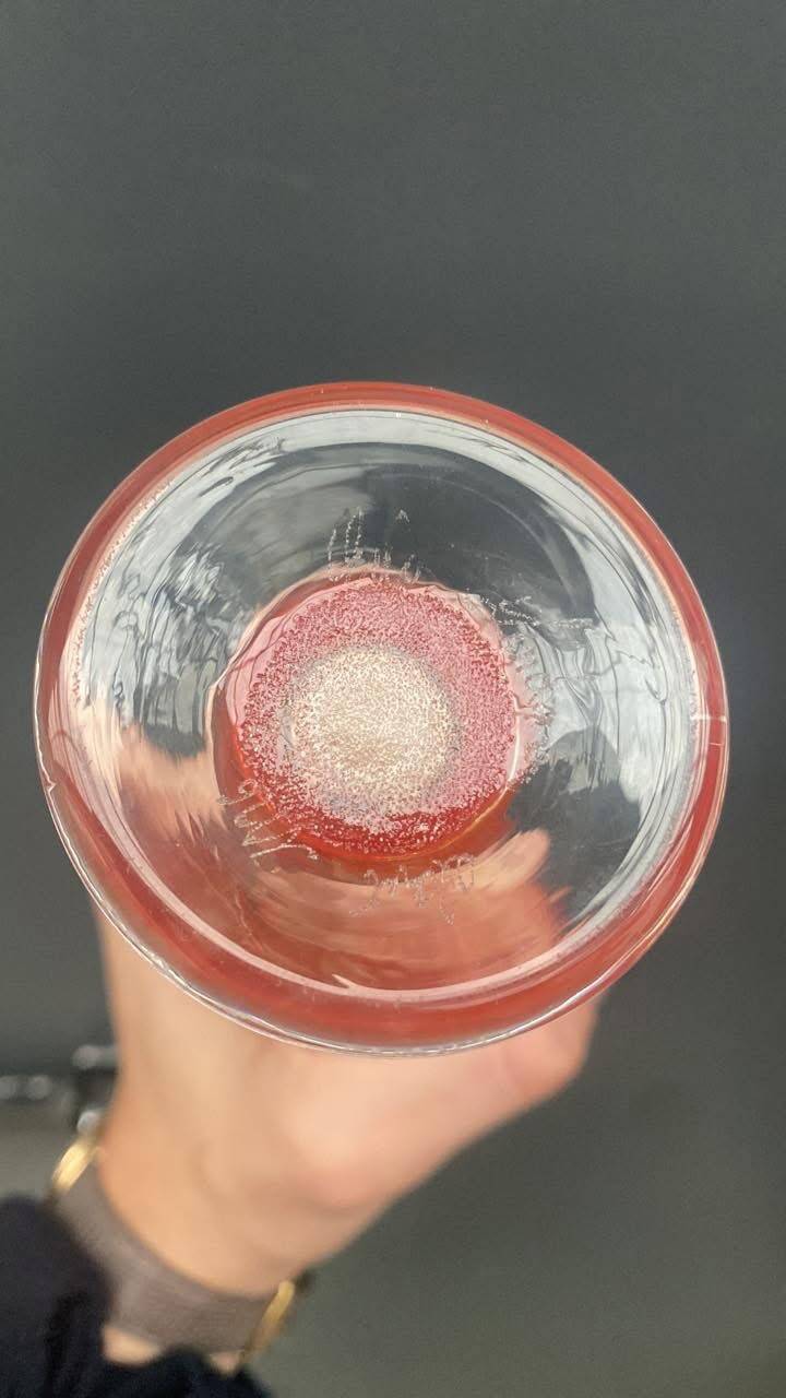 Signed blown glass vase, 1970