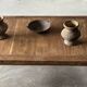 Large upcycled golden teak coffee table L1m60 W70 H45