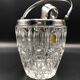 Crystal ice bucket and tongs