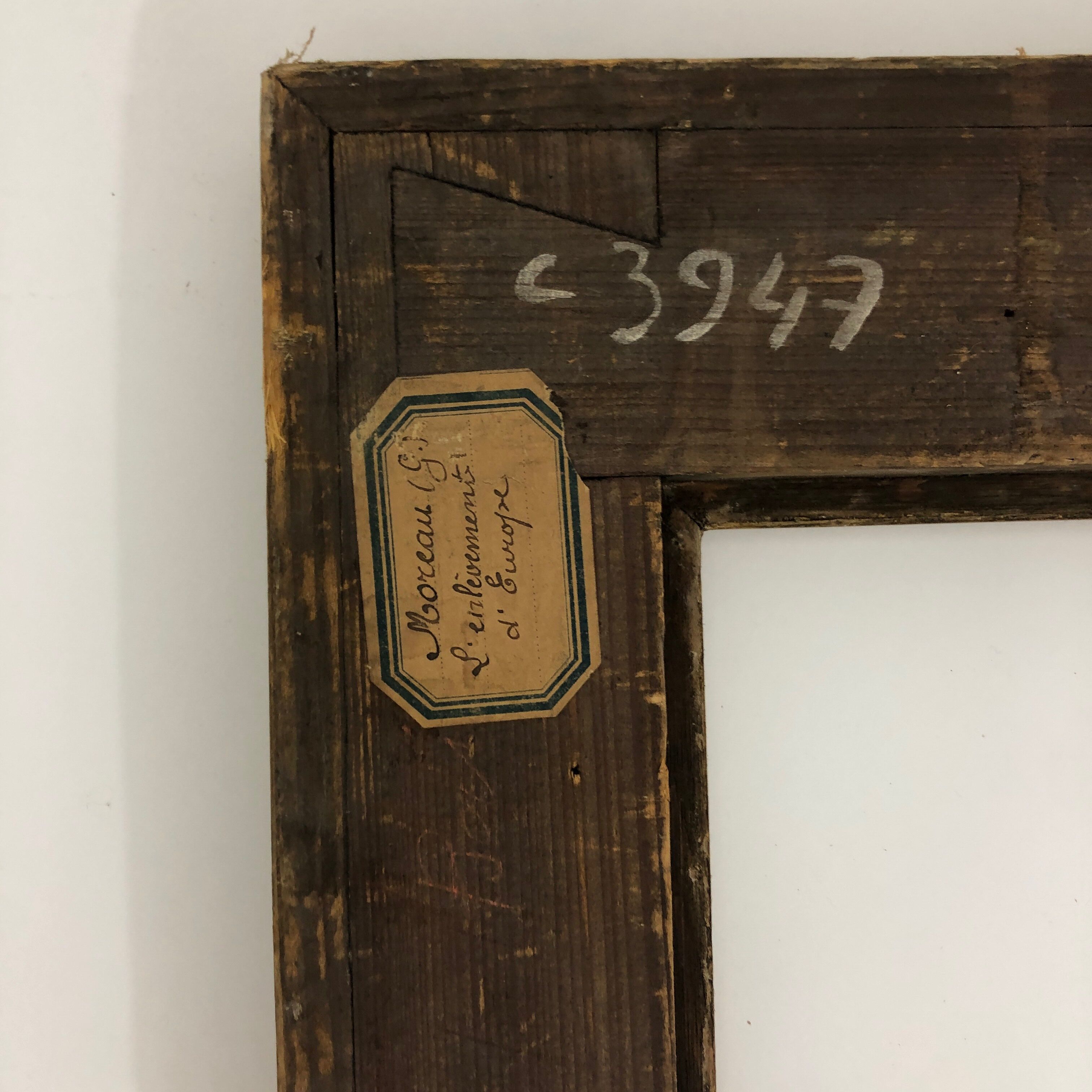 Vintage gilded frame decorated with stylized flowers