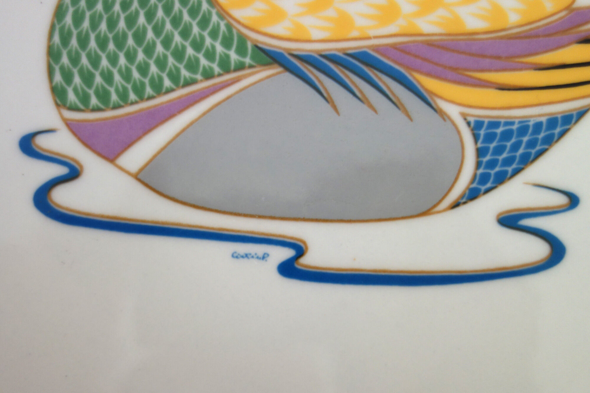 Set of 8 flat plates Ceraminter, Italy