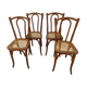 Suite of 4 chairs of Bistrot cannage Japy Frères 1920s