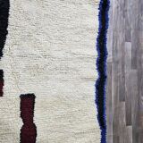 Tapis berbère en laine naturelle traditionnelle taille 140 x 260 cm