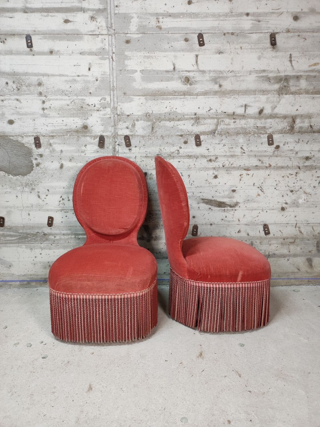 Pair of toad armchairs