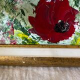 Oil on canvas flowers