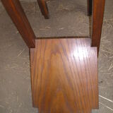 Oak sofa bed table with 2 trays
