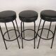 3 vintage black bar stools