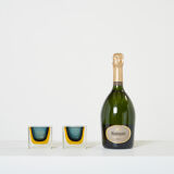Pair of small cups Sommerso Flavio Poli for Seguso around 1960