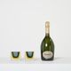 Pair of small cups Sommerso Flavio Poli for Seguso around 1960
