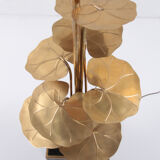 Floor lamp of gilded brass with marble base, 1970 France