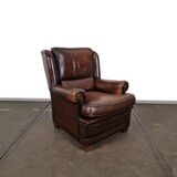 Vintage brown leather armchair