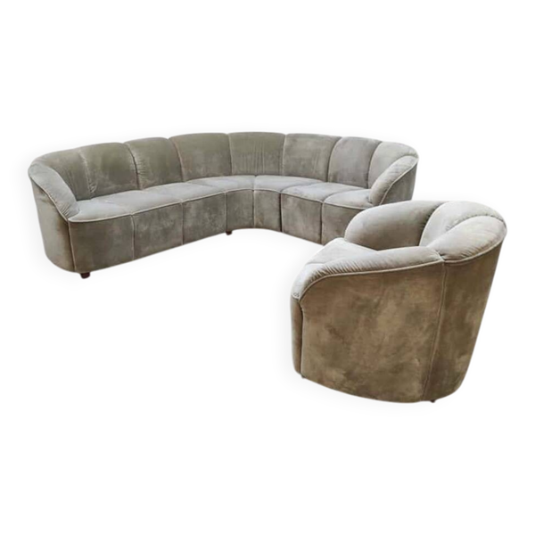 Fauteuil et canapé modulaire vintage arrondi Piccolino Walter Knoll — Beyit