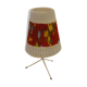 Table lamp, metal base, plastic pleated dayshade and fabrics, design and vintage 1950/60
