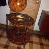 Earth globe bar world map wheels 1970/1980