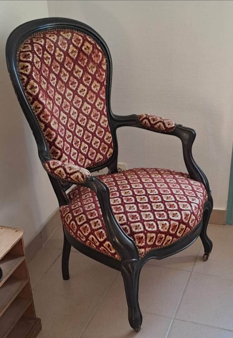 Napoleon III style bergère armchair