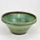 green enameled basin